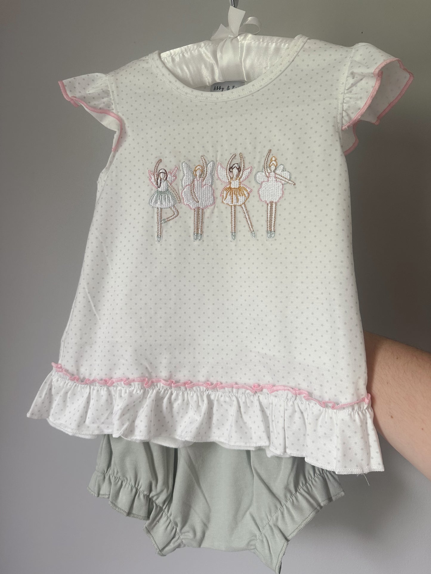 12M girls ballet diaper set