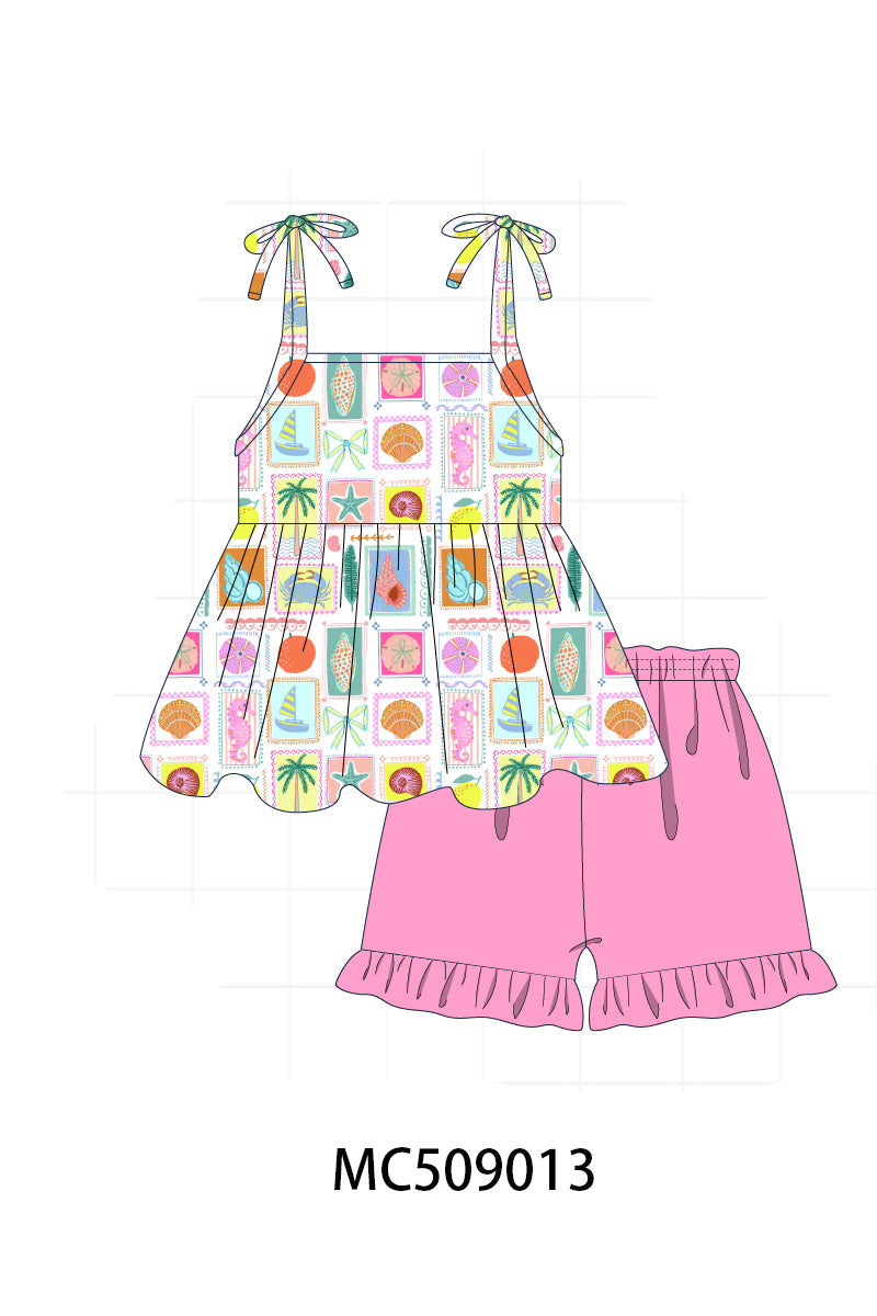 PO65 Pink enjoy beach print collection - closing 9/15- ETA late January