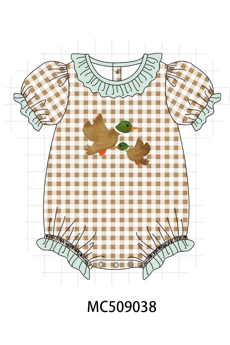 PO65 Green mallard applique gingham collection - closing 9/15- ETA late January