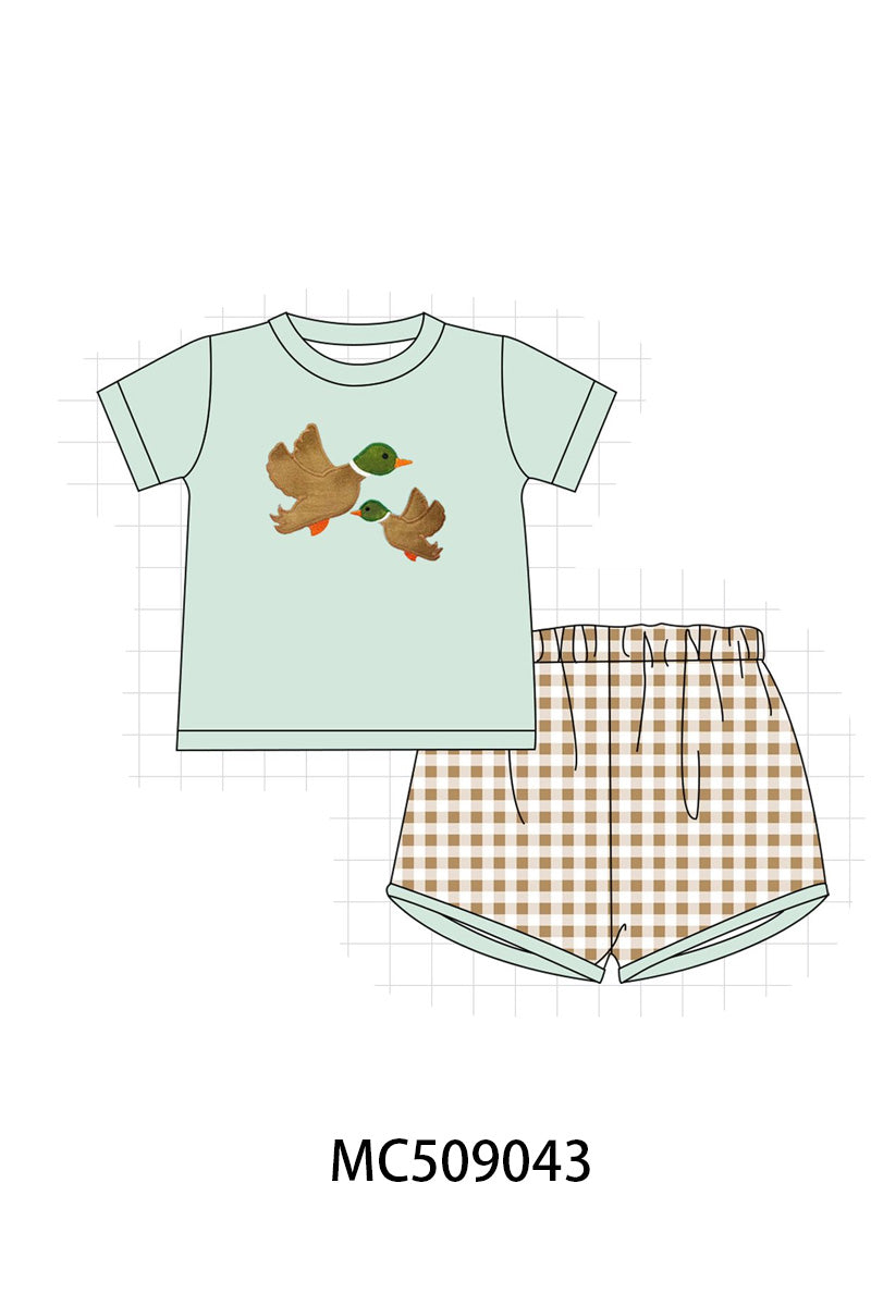 PO65 Green mallard applique gingham collection - closing 9/15- ETA late January