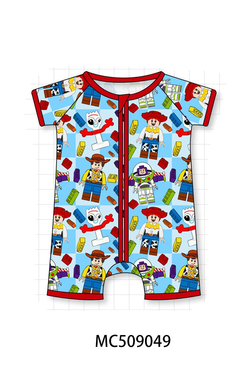 PO65 Blue character print bamboo collection - closing 9/15- ETA late January