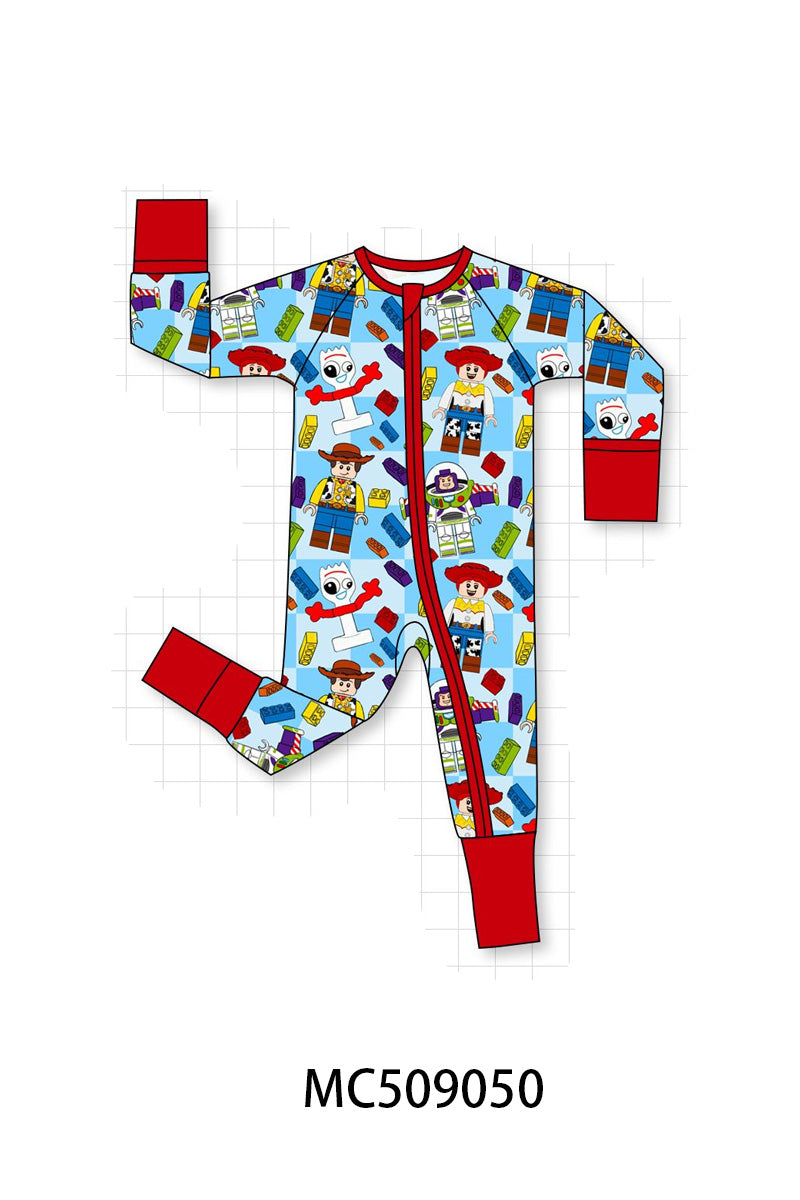 PO65 Blue character print bamboo collection - closing 9/15- ETA late January