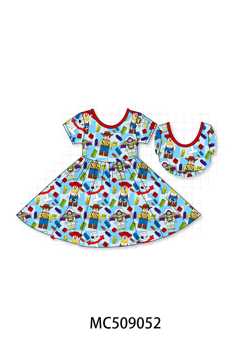 PO65 Blue character print bamboo collection - closing 9/15- ETA late January