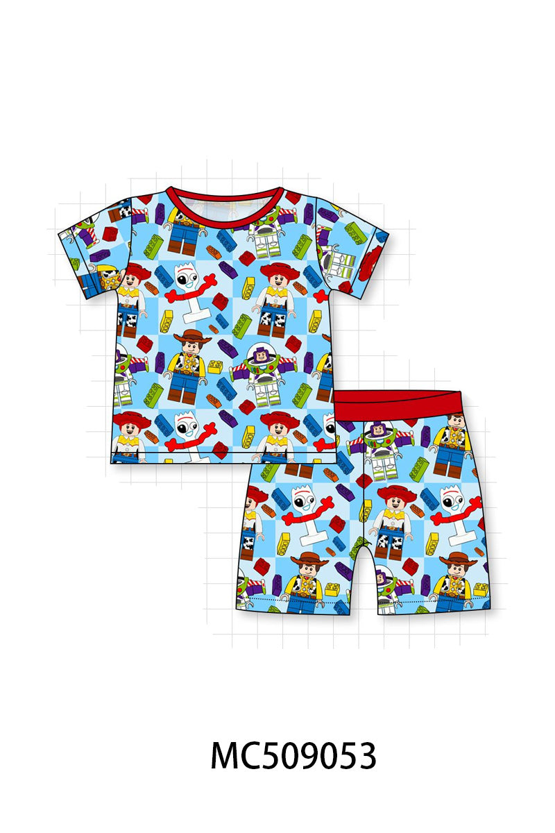 PO65 Blue character print bamboo collection - closing 9/15- ETA late January