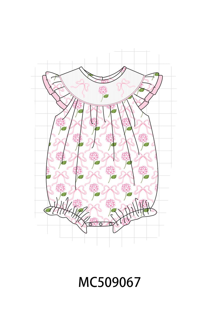 PO65 Pink bow hydrangea smocked collection - closing 9/15- ETA late January