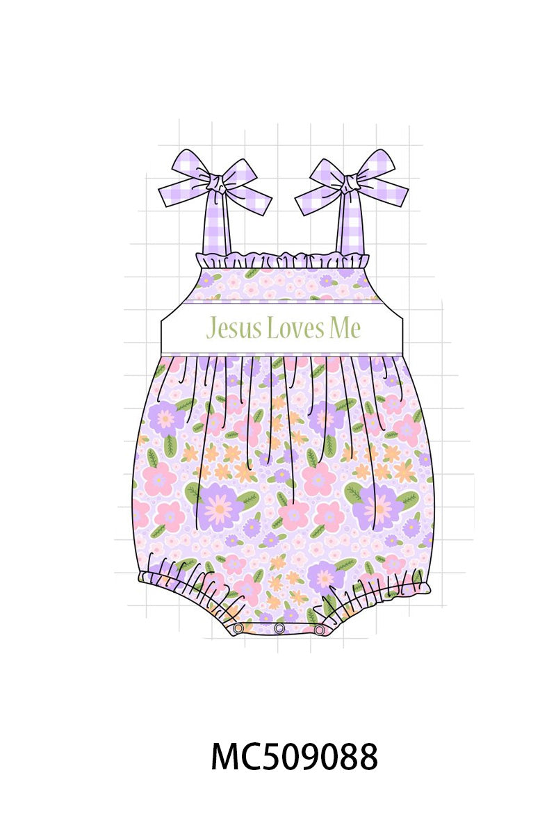 PO65 Purple floral Jesus loves Me embroidery collection - closing 9/15- ETA late January