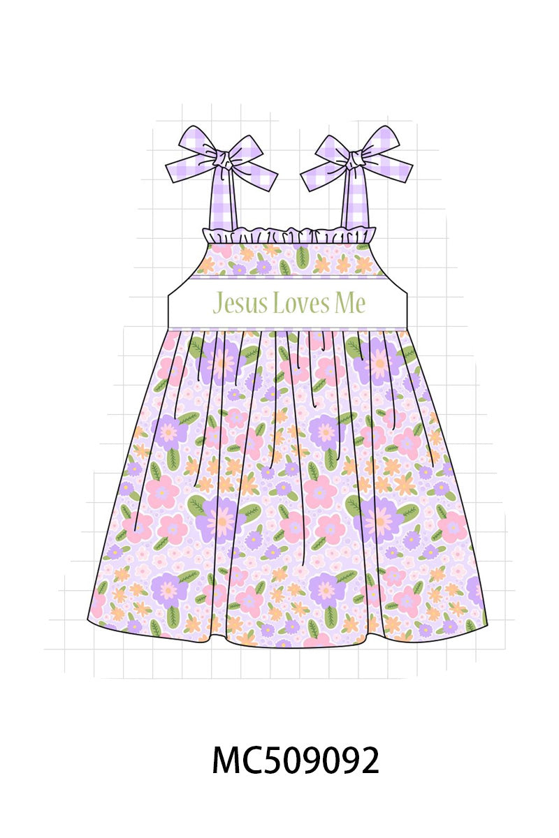 PO65 Purple floral Jesus loves Me embroidery collection - closing 9/15- ETA late January