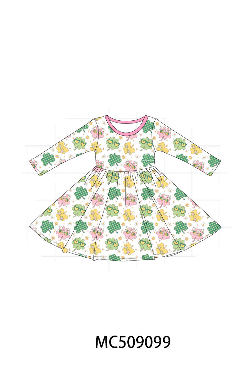 PO65 Green St. Patricks clover print bamboo collection - closing 9/15- ETA late January