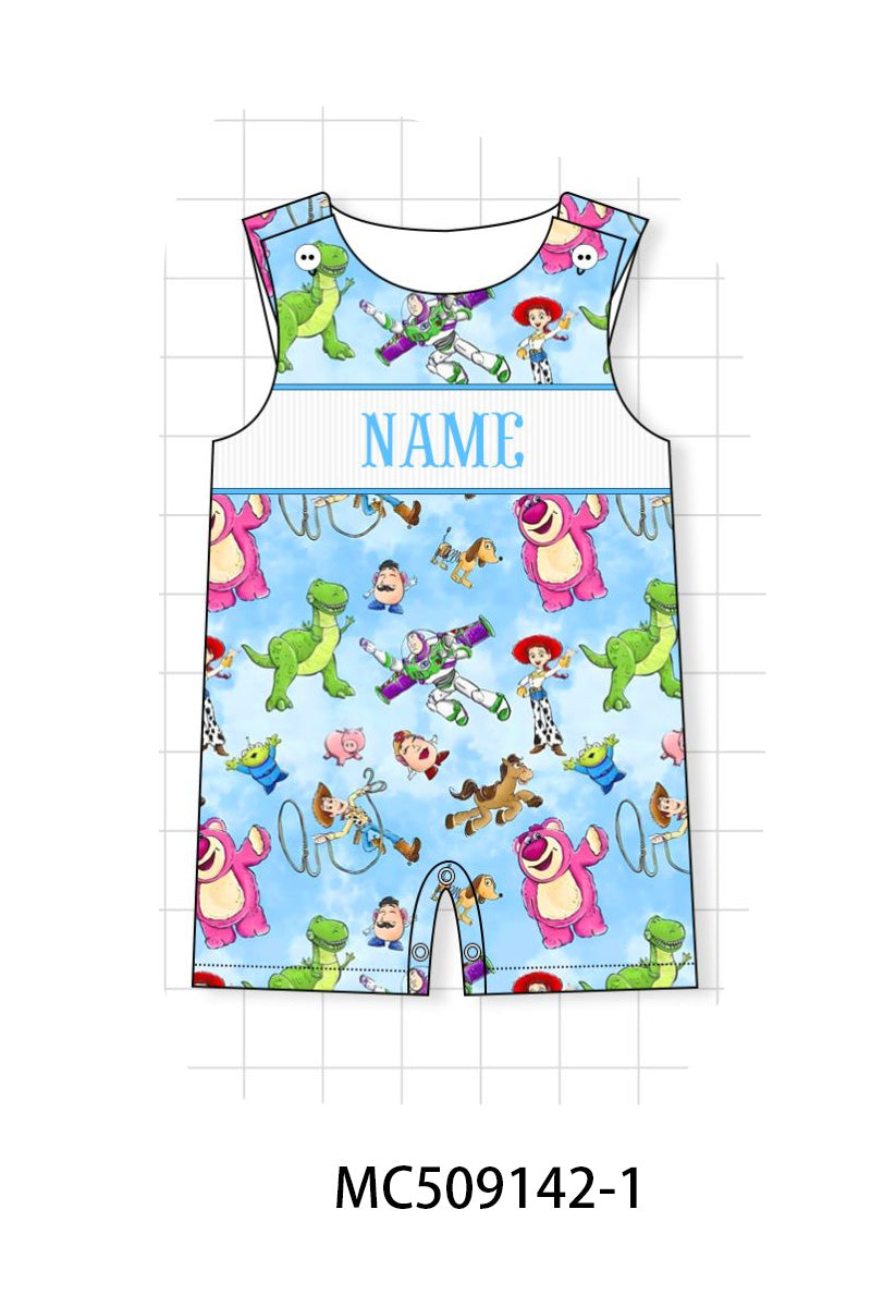 PO65 Blue character monogram smocked collection - closing 9/15- ETA late January