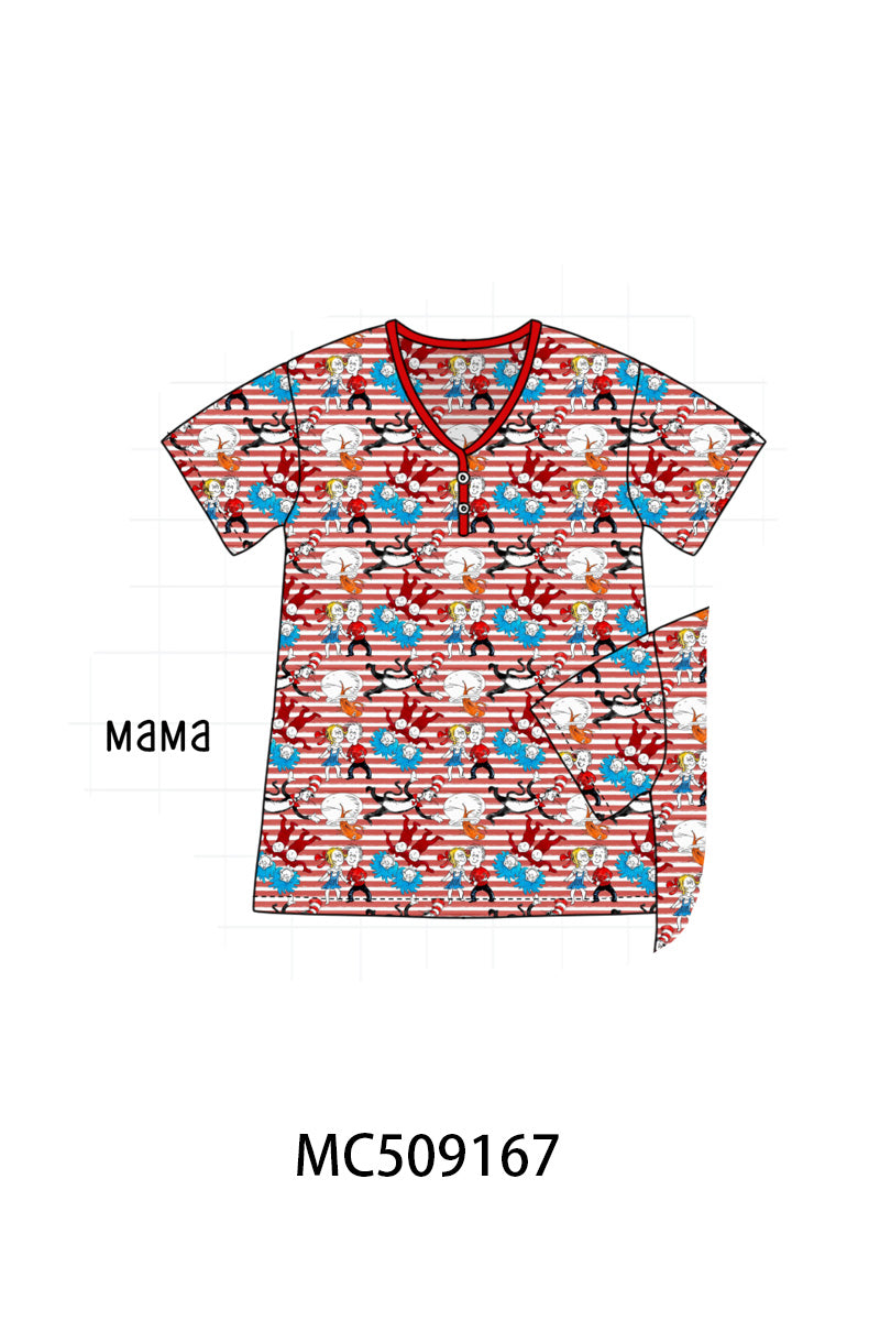 PO65 Red stripe Dr. Seuss bamboo collection - closing 9/15- ETA late January