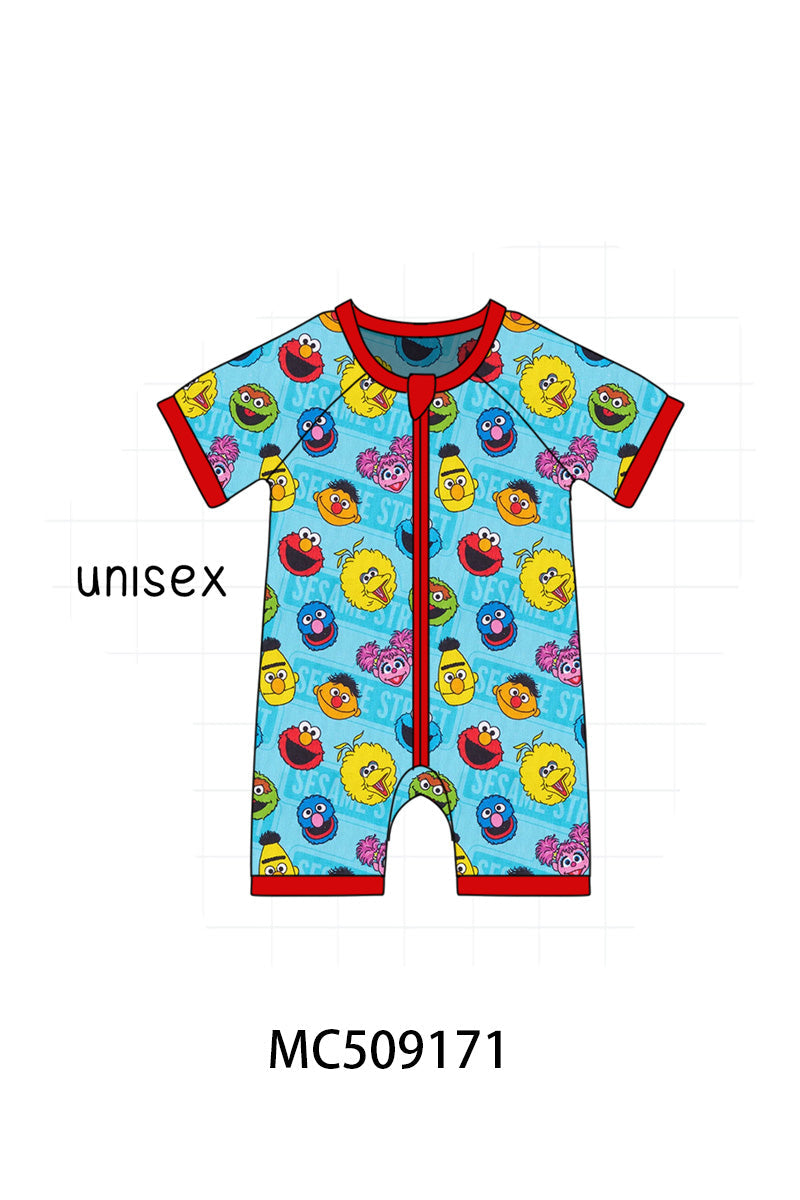 PO65 Blue character print bamboo collection - closing 9/15- ETA late January