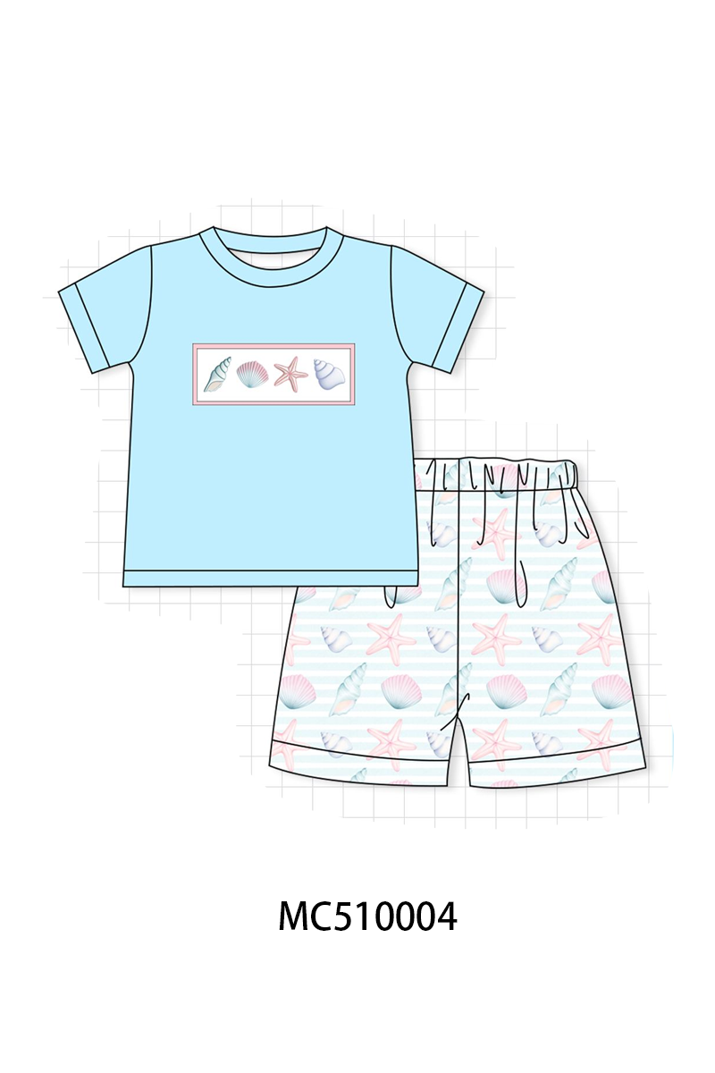 PO69 Pink shells starfish embroidery collection - closing 10/27 - eta early march