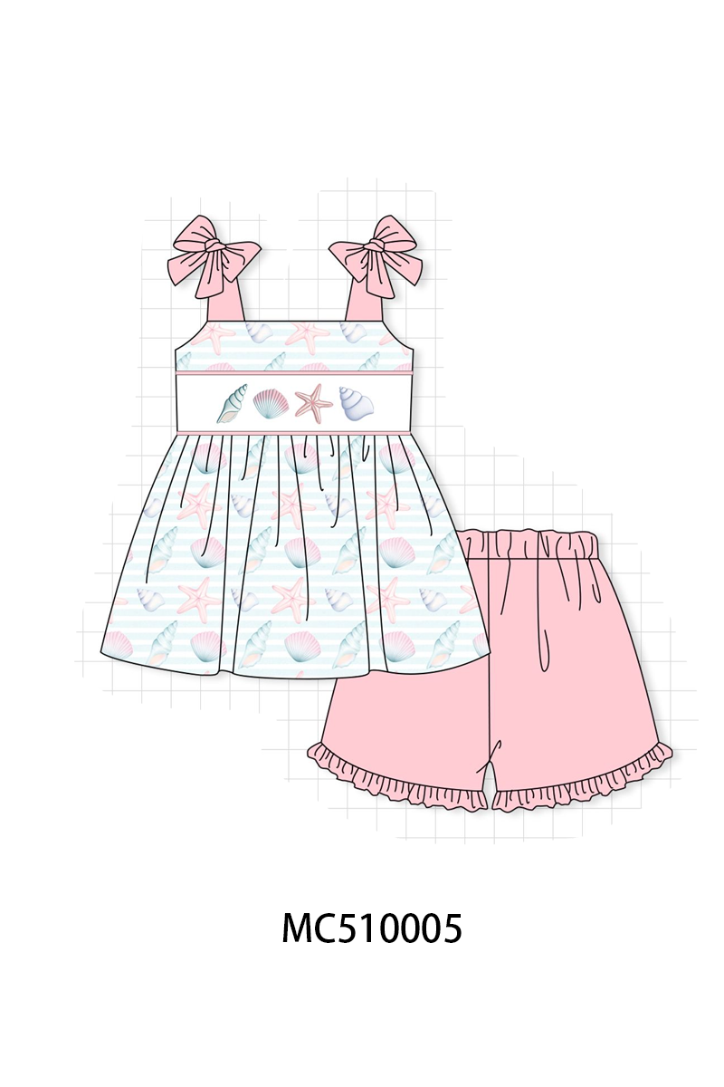 PO69 Pink shells starfish embroidery collection - closing 10/27 - eta early march
