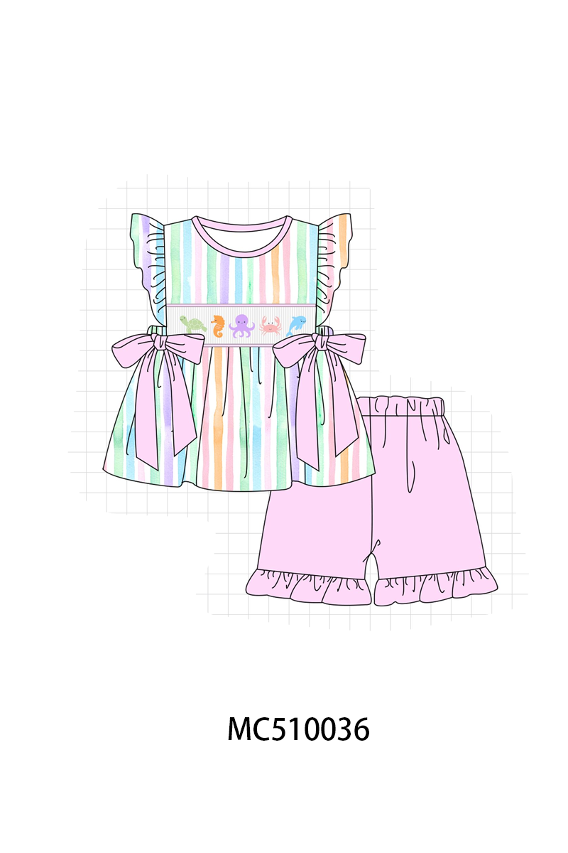 PO69 Purple marine smocked stripe collection- closing 10/27 - eta early march