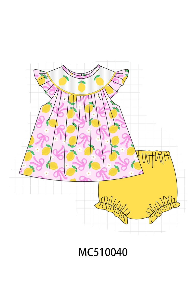 PO69 Purple bow lemon smocked collection- closing 10/27 - eta early march