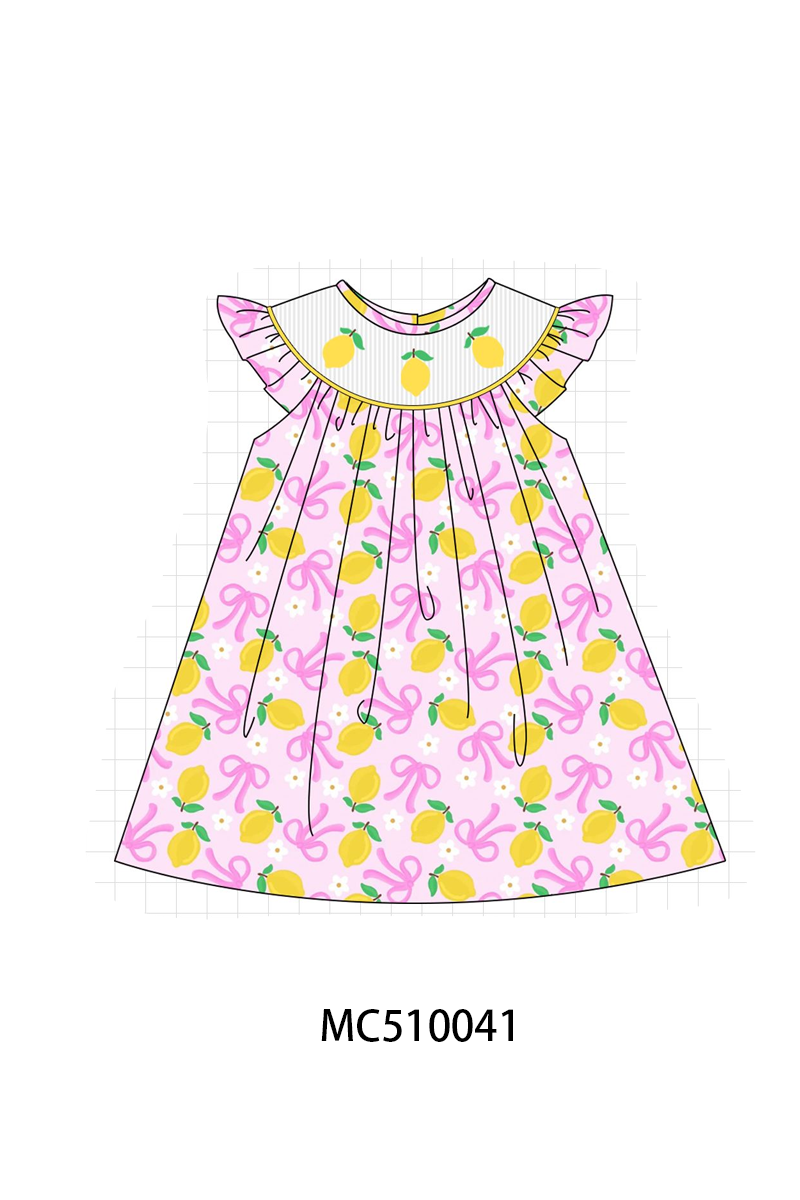 PO69 Purple bow lemon smocked collection- closing 10/27 - eta early march