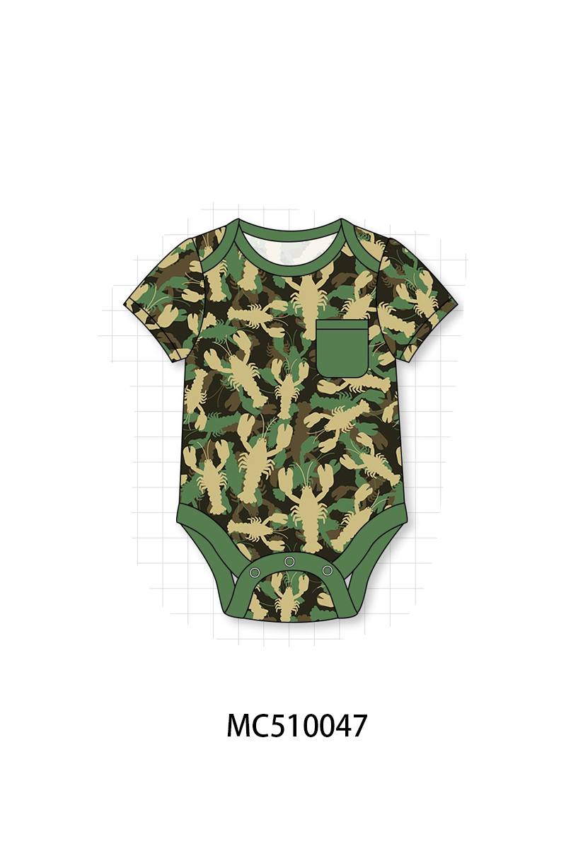 PO69 Green lobster print bamboo collection- closing 10/27 - eta early march