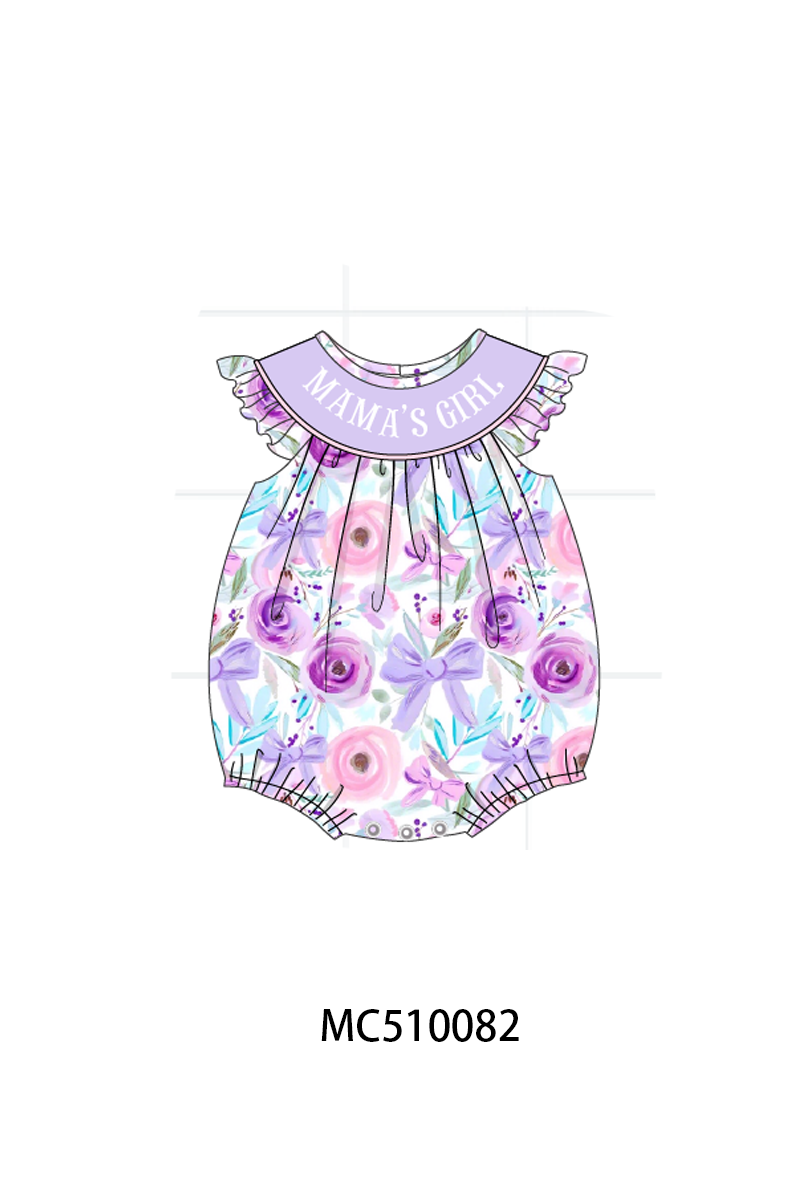 PO69 Purple floral print ruffle collection- closing 10/27 - eta early march