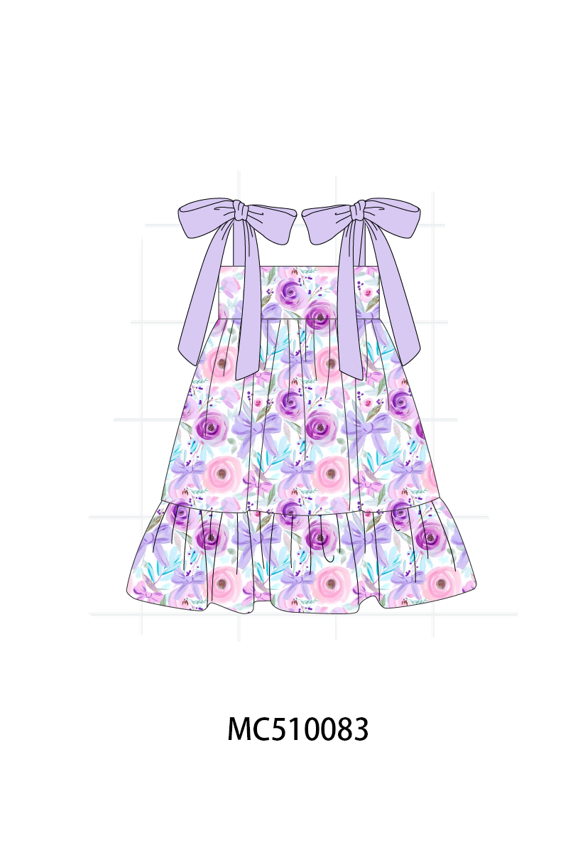 PO69 Purple floral print ruffle collection- closing 10/27 - eta early march