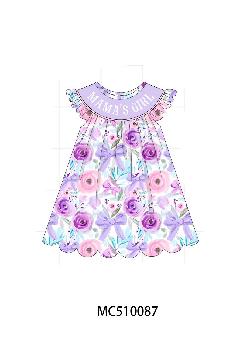 PO69 Purple floral print ruffle collection- closing 10/27 - eta early march