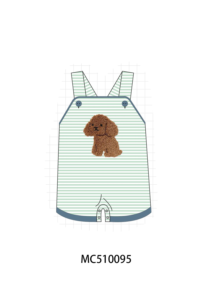 PO69 Green stripe puppy french knot collection- closing 10/27 - eta early march