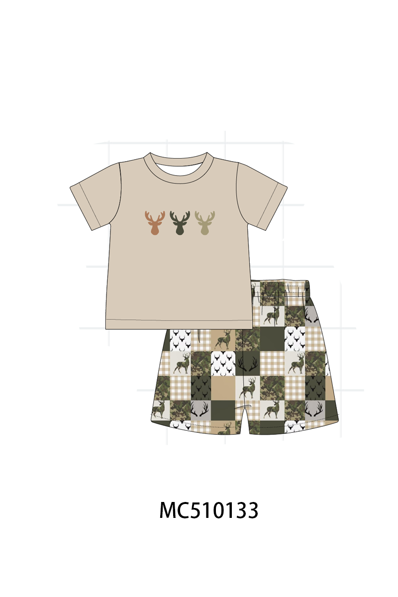 PO69 Green hunting deer embroidery collection- closing 10/27 - eta early march