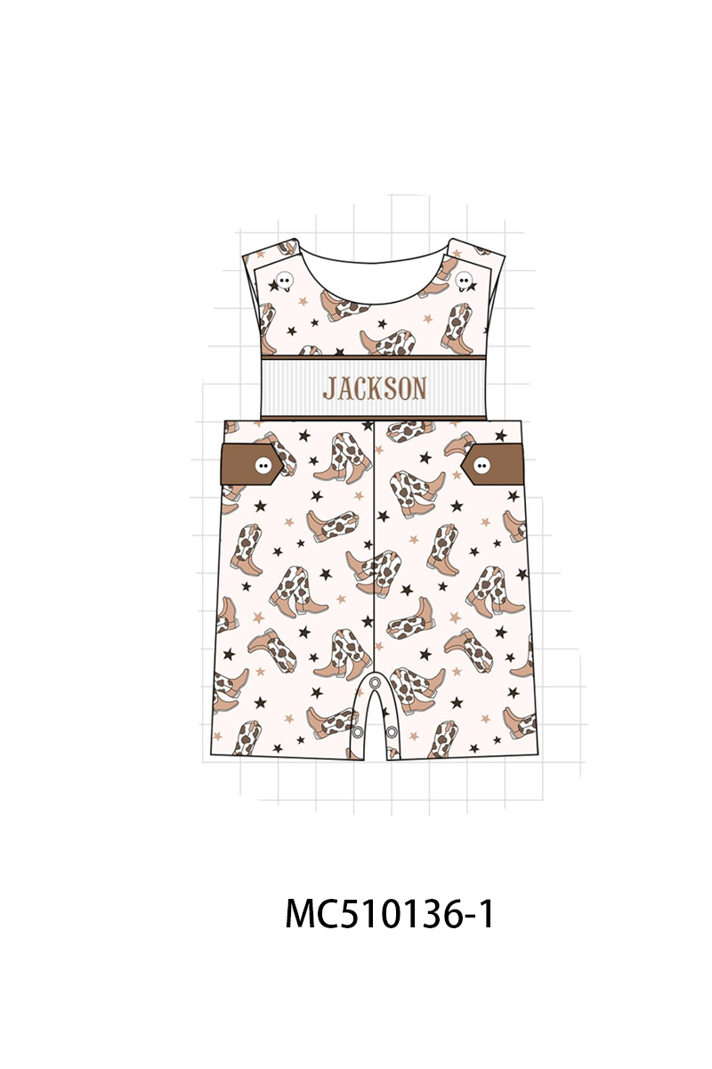 PO69 Western cowboy boots monogram smocked collection- closing 10/27 - eta early march
