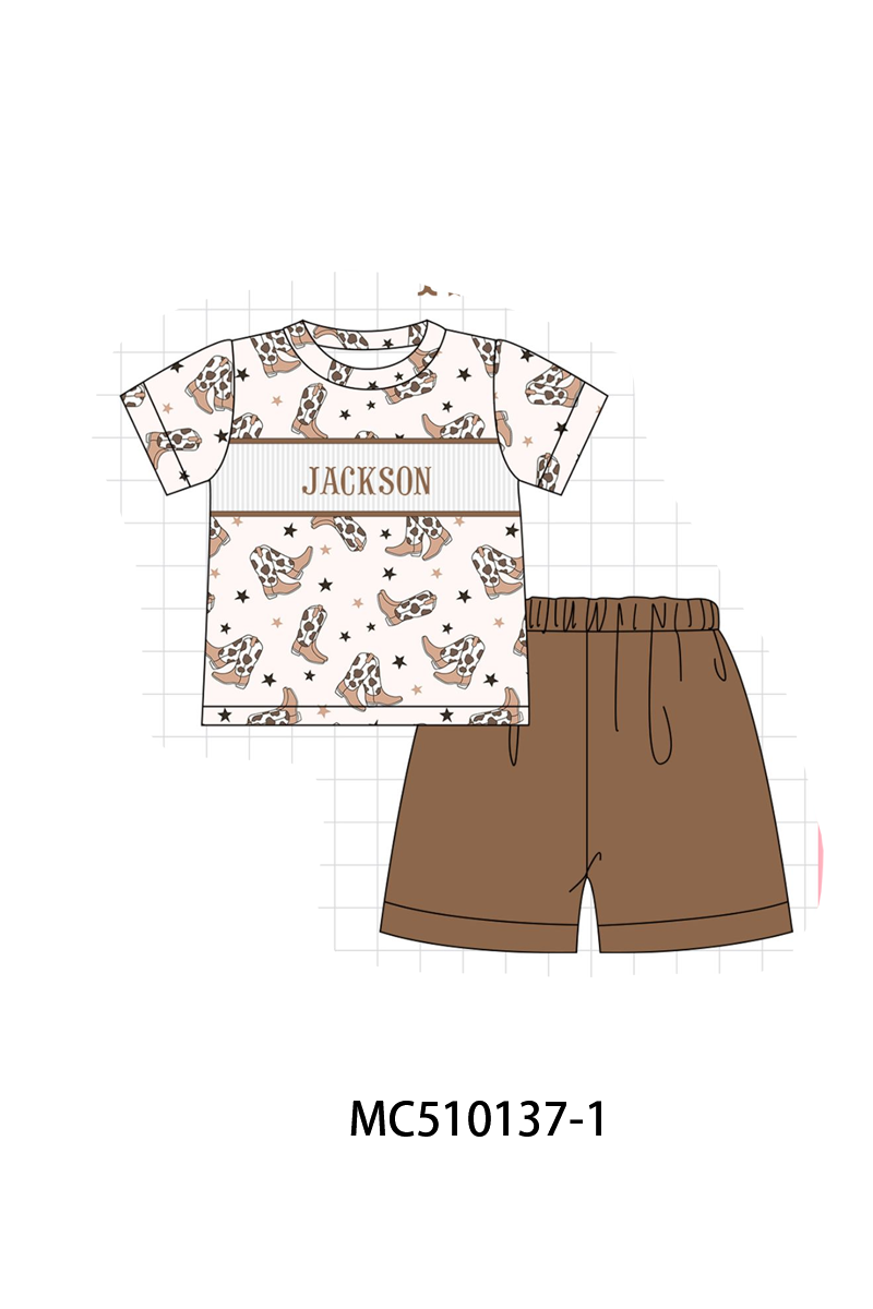 PO69 Western cowboy boots monogram smocked collection- closing 10/27 - eta early march