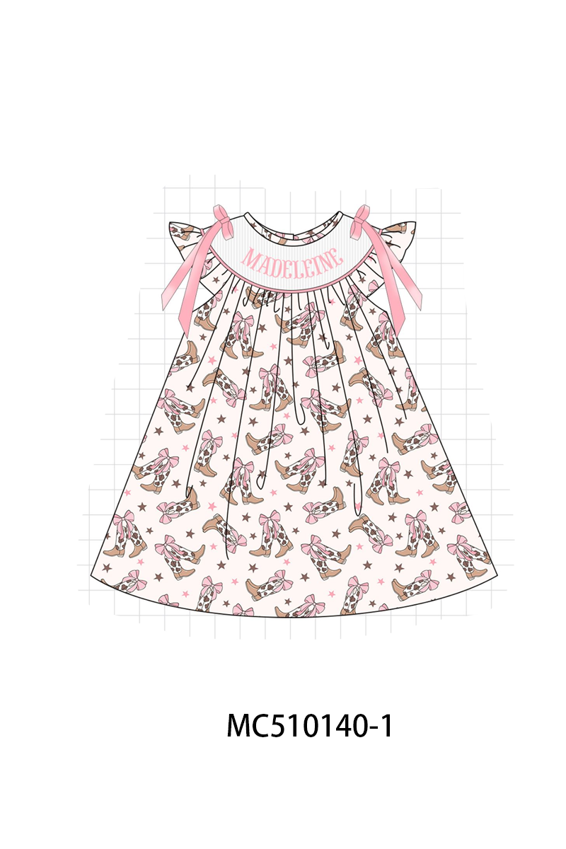 PO69 Western cowboy boots monogram smocked collection- closing 10/27 - eta early march