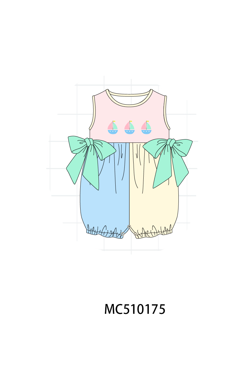PO69 Colors blocks sailboat embroidery collection- closing 10/27 - eta early march