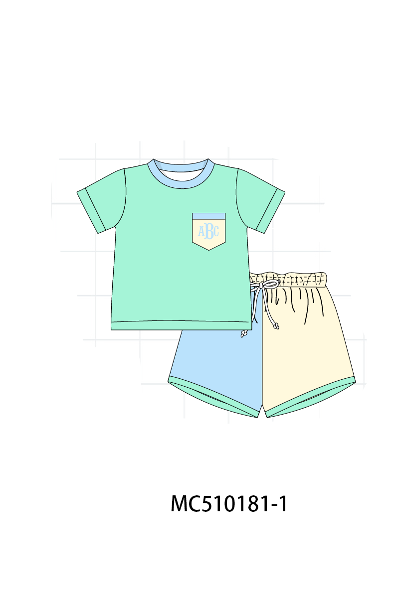 PO69 Colors blocks monogram embroidery collection 2- closing 10/27 - eta early march