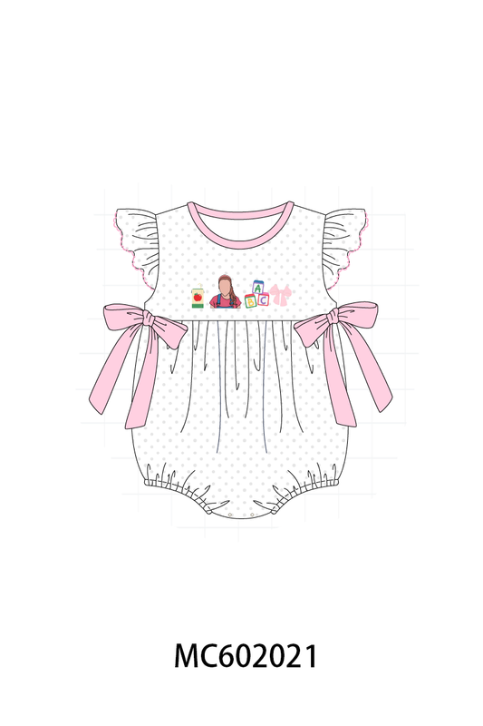 PO81 Ms rachel back to school embroidery ruffle gingham collection - closing 2/16 - ETA July