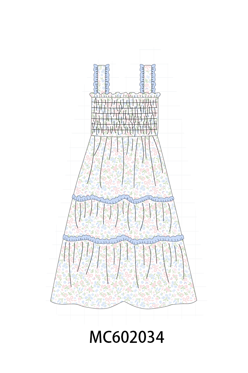 PO81 Blue floral bow print collection - closing 2/16 - ETA July