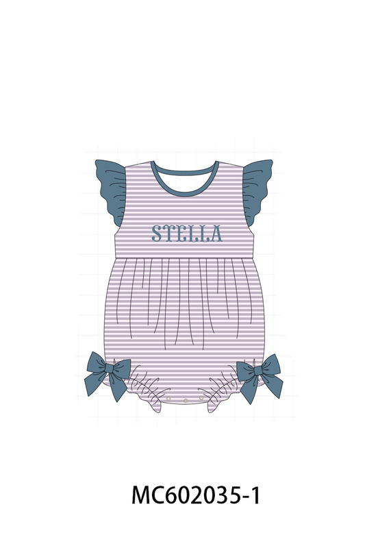 PO81 Blue stripe monogram embroidery collection 1 - closing 2/16 - ETA July