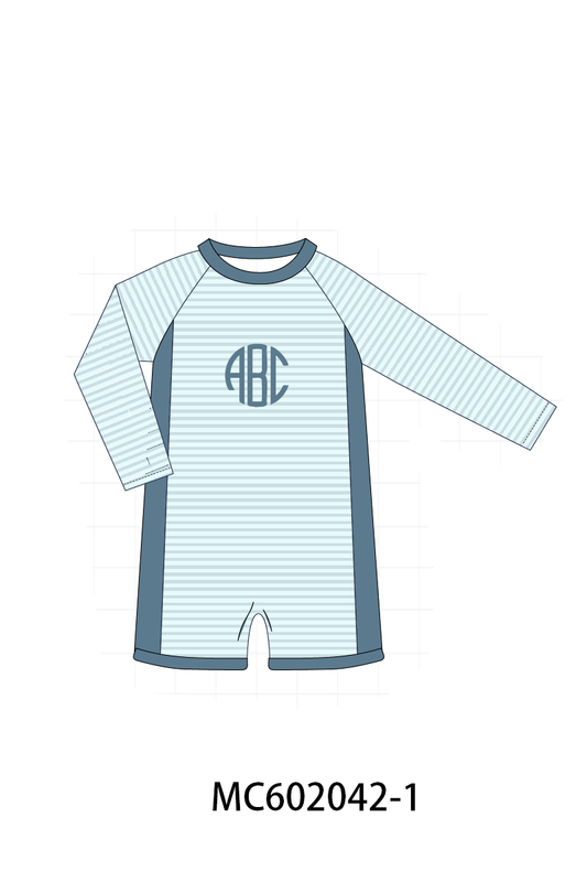 PO81 Blue stripe monogram embroidery collection 2 - closing 2/16 - ETA July