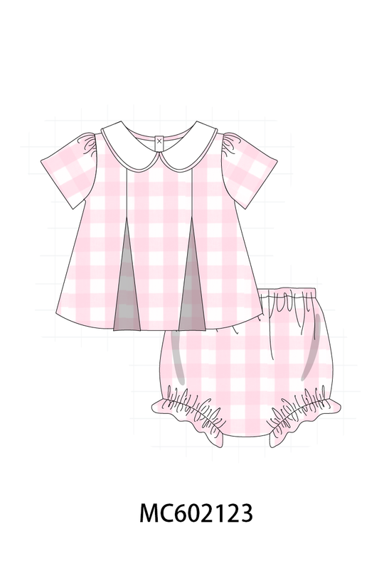 PO81 Pink&blue cotton peter pan collar gingham collection - closing 2/16 - ETA July