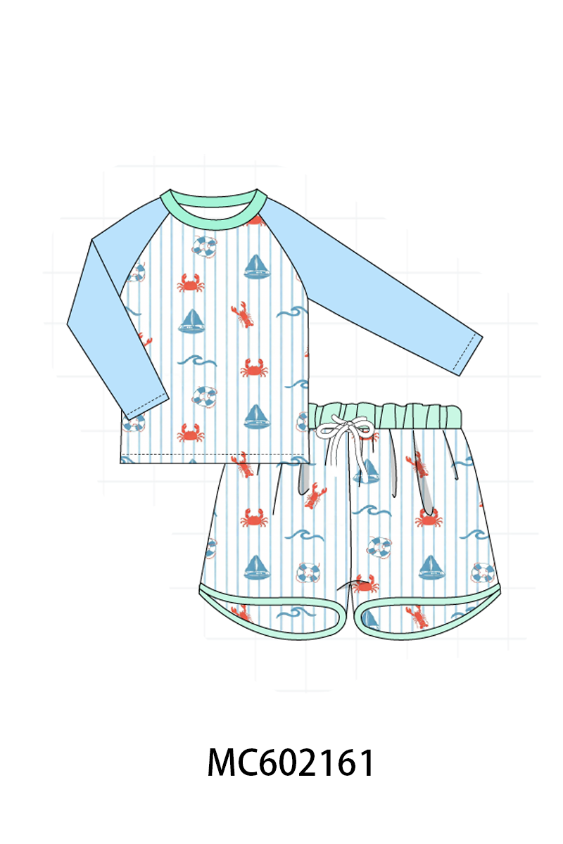 PO81 Green&blue sailboat lobster swimsuit collection - closing 2/16 - ETA July
