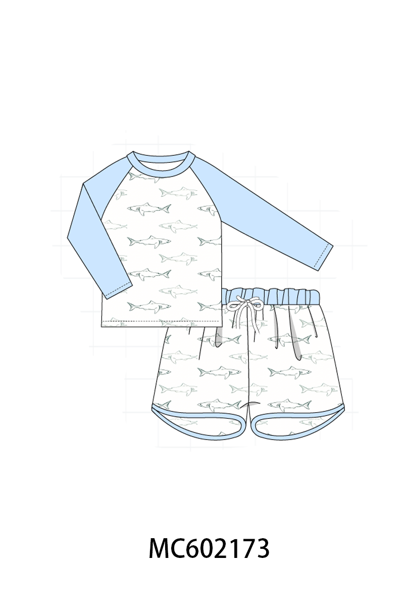 PO81 Blue sharks print boys swimsuit collection - closing 2/16 - ETA July