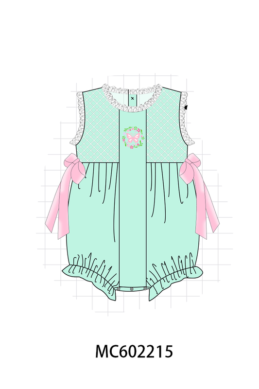 PO81 Green wreath butterfly smocked lace collection - closing 2/16 - ETA July