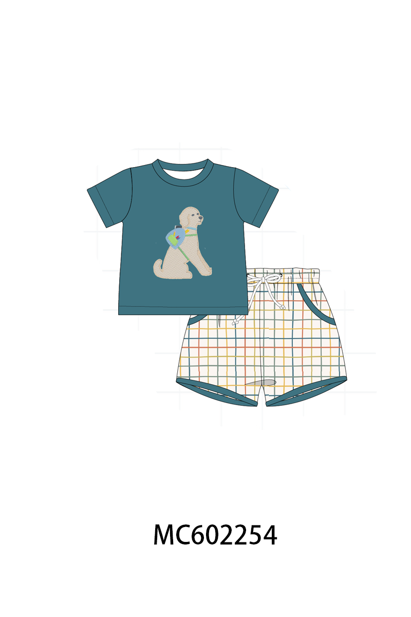 PO81 Back to school puppy applique plaid collection - closing 2/16 - ETA July