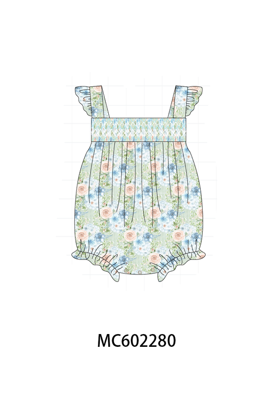PO81 Mint floral print smocked collection - closing 2/16 - ETA July