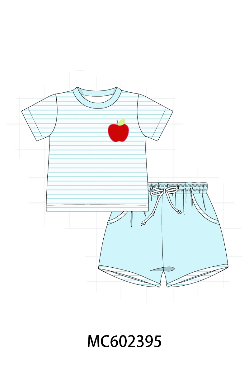 PO82 Pink&blue apple back to school smocked collection - closing 3/2 - ETA July