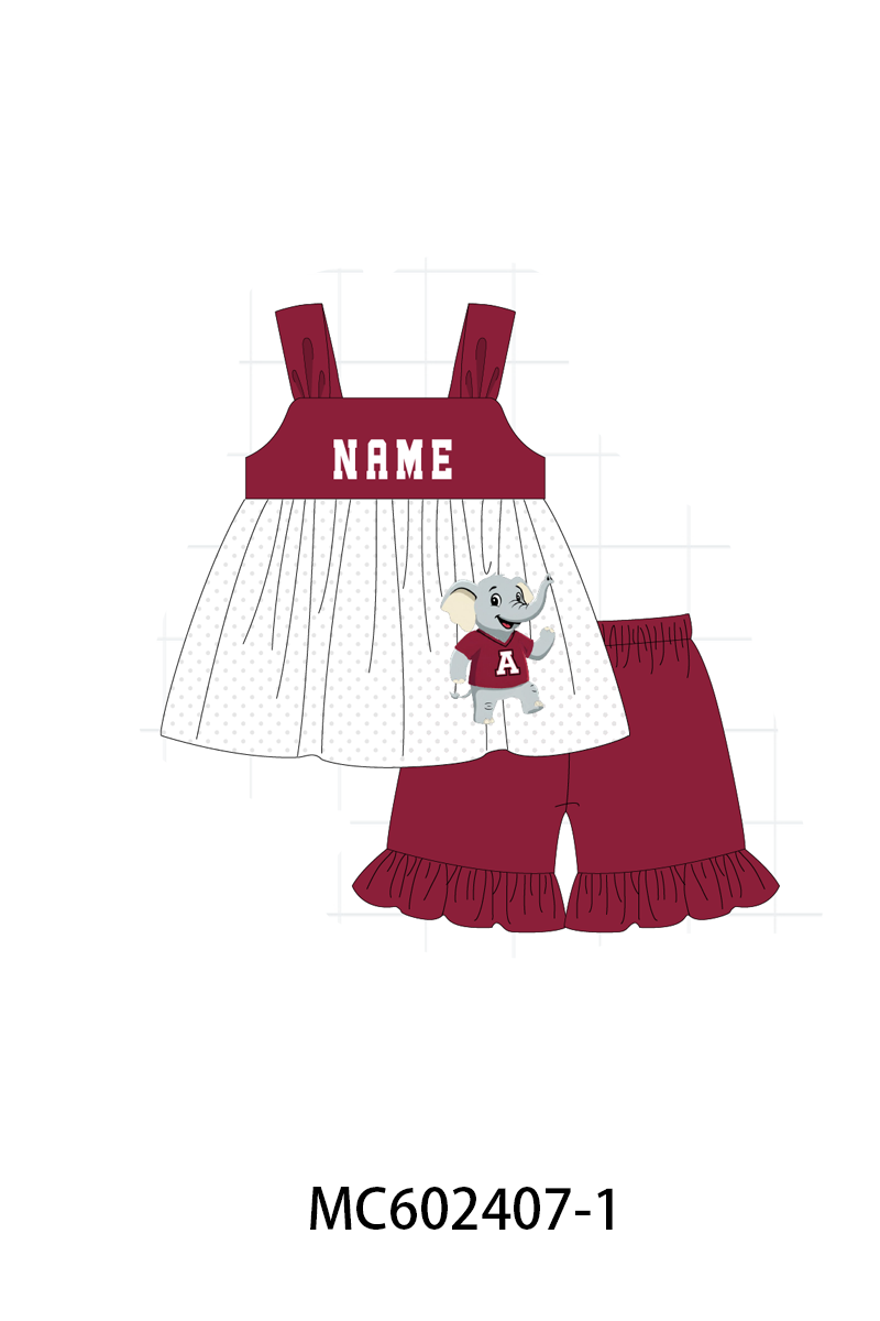 PO82 Maroon Alabama elephant monogram embroidery collection - closing 3/2 - ETA July