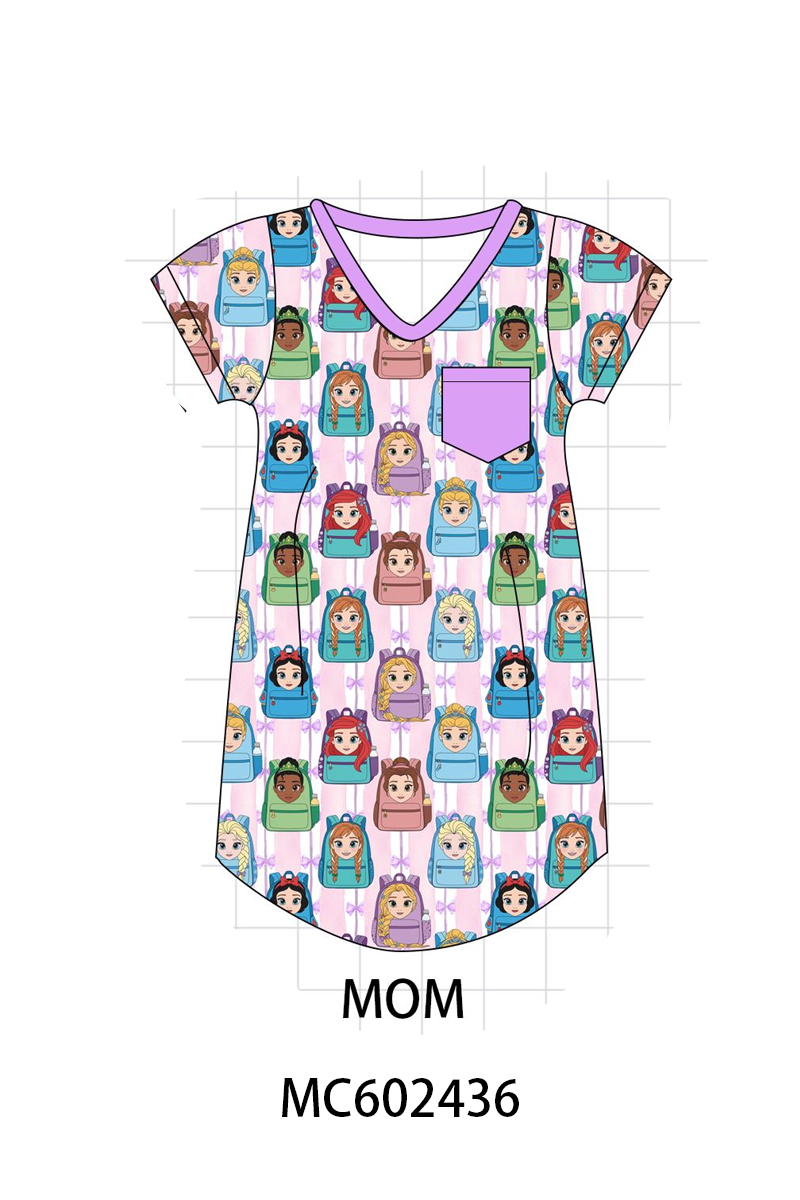 PO82 Purple princess print bamboo collection - closing 3/2 - ETA July