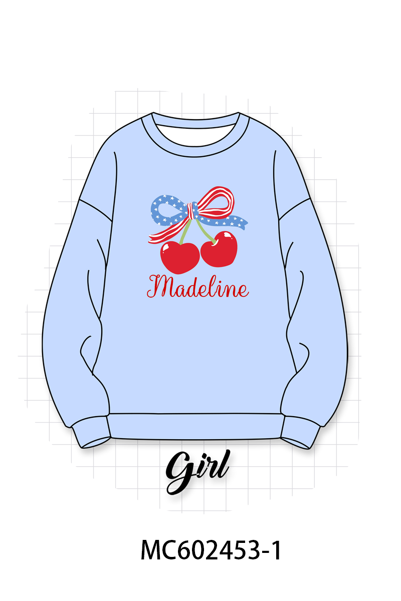 PO82 Pink&blue patriotic bow monogram embroidery collection - closing 3/2 - ETA July