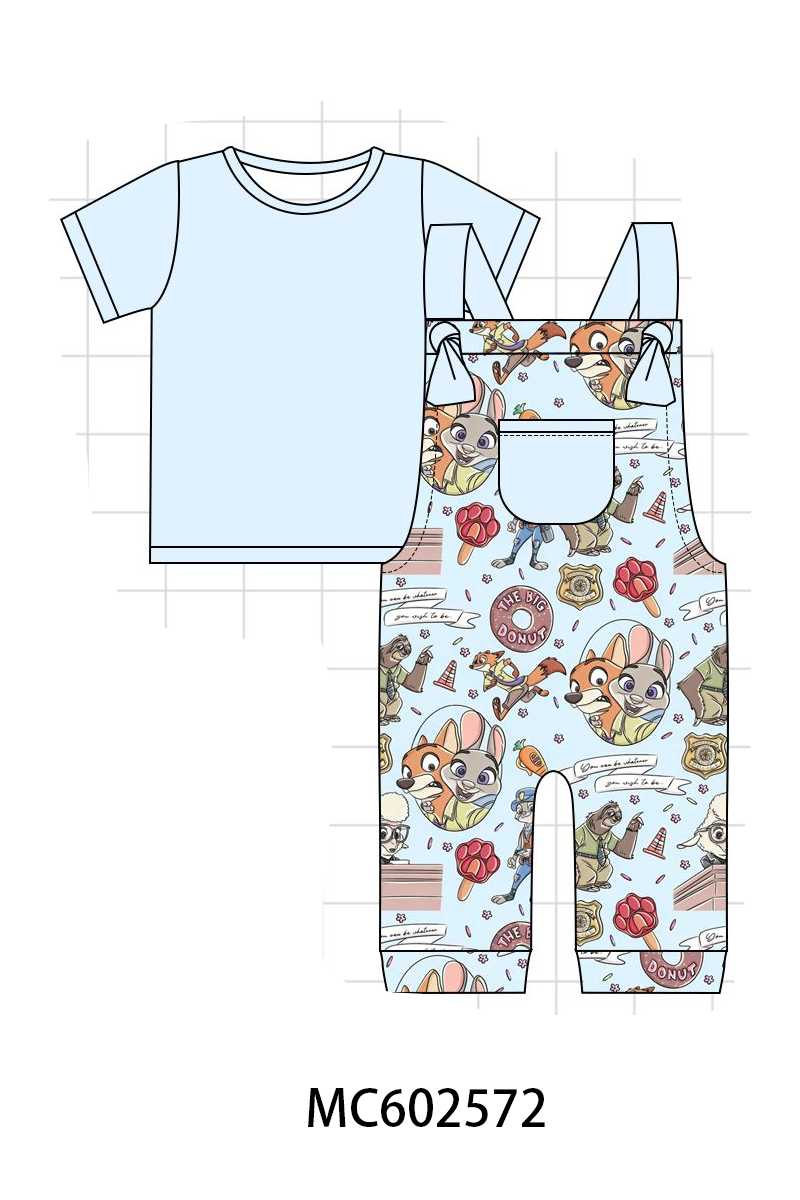 PO82 Blue character print bamboo collection - closing 3/2 - ETA July