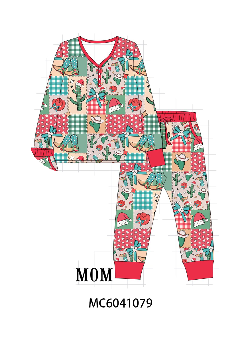 PO90 Christmas western checkered bamboo collection - closing 5/11 - ETA early October