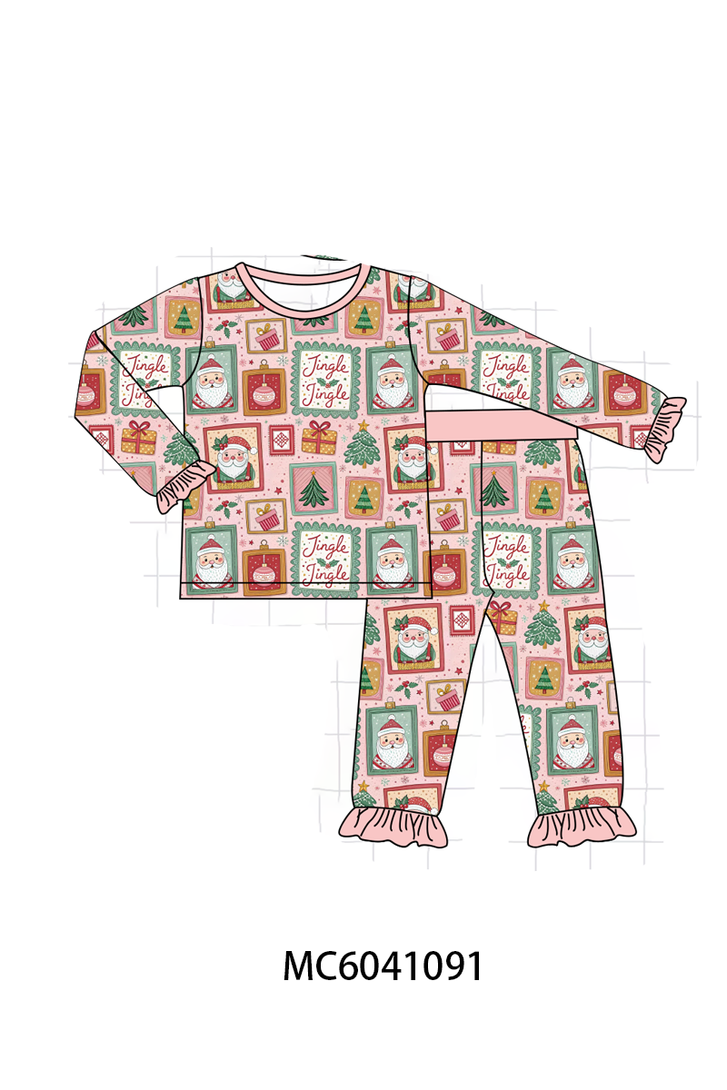 PO90 Pink christmas santa bamboo collection - closing 5/11 - ETA early October