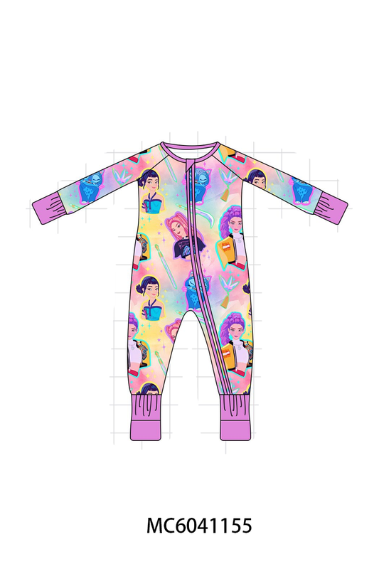 PO90 Purple princess print bamboo collection 2 - closing 5/11 - ETA early October