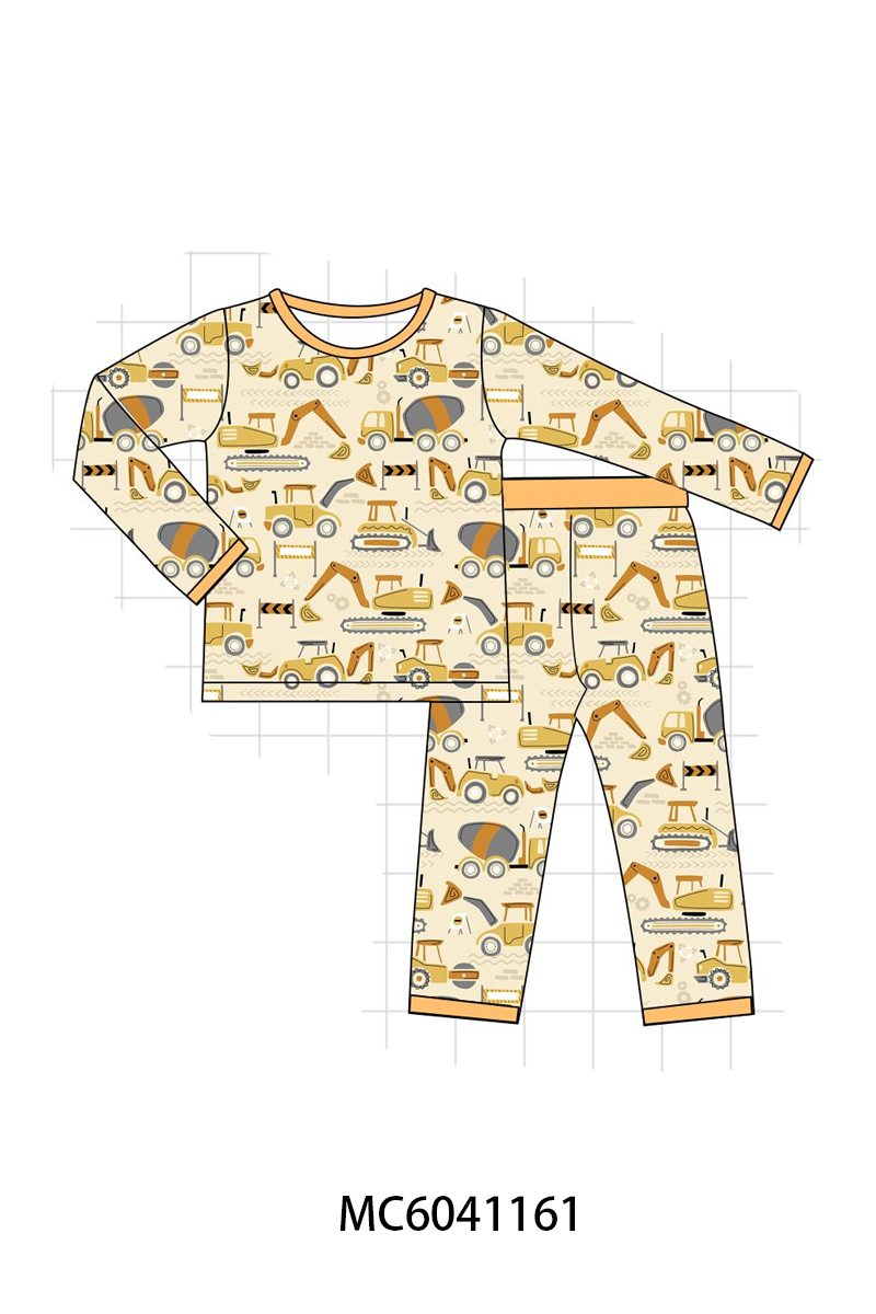 PO90 Mustard excavator print bamboo collection - closing 5/11 - ETA early October